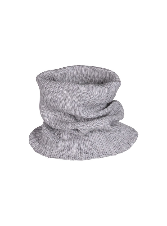 Col anaïs gris souris en laine fine mérinos douce et légère vue studio