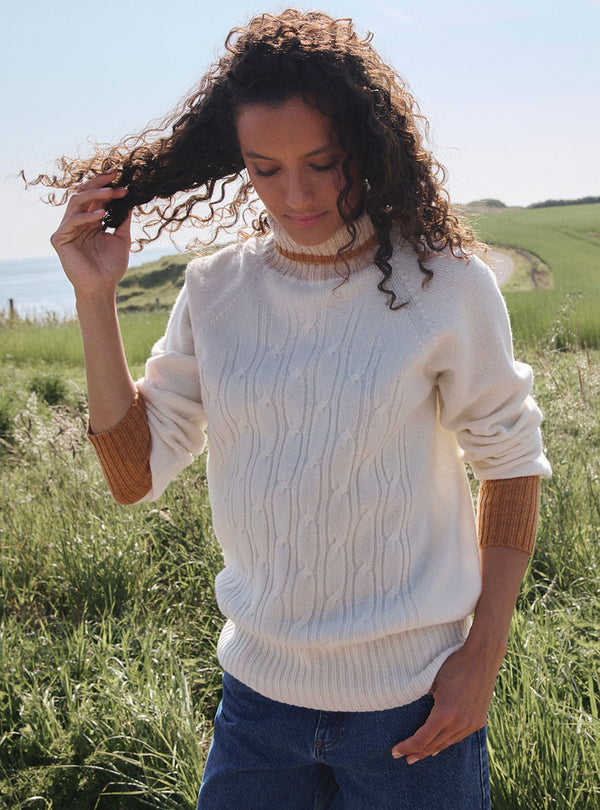 pull anna blanc coupe confortable élégante