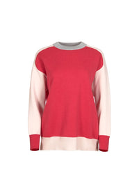 Pull Aude tricolore en laine mérinos