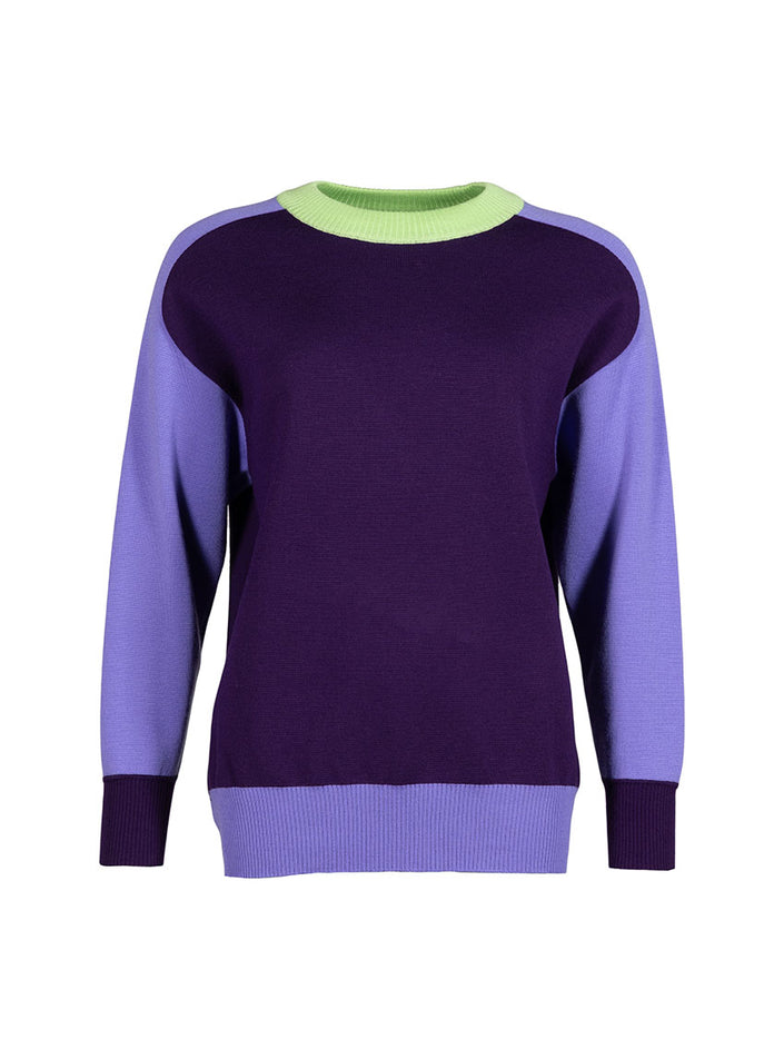 Pull Aude violet encrier vue studio