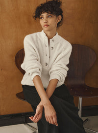 pull Aurélie en mohair blanc naturel LAFRANÇAISE