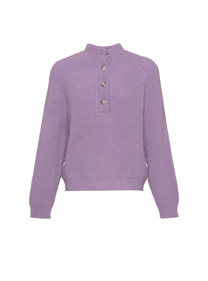 surface douce du pull aurélie violet parme