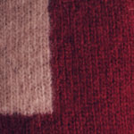 focus matière maille jersey pull à damier rouge foncé