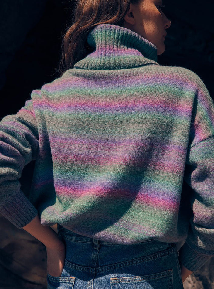 Pull col roulé fabriqué en france