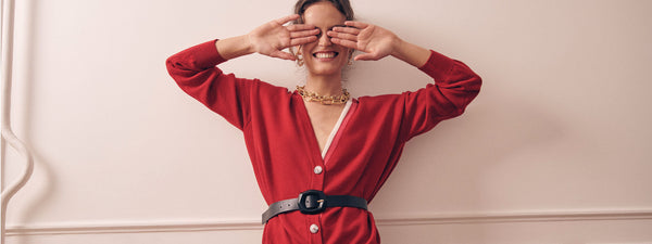 bannière gilet annabelle rouge foncé