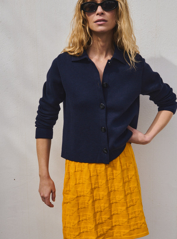 veste armelle bleu marine veste courte femme élégante