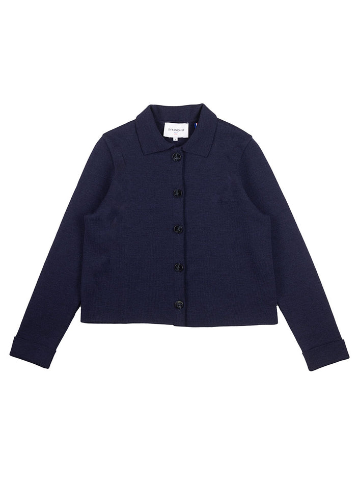 veste armelle bleu marine vue studio