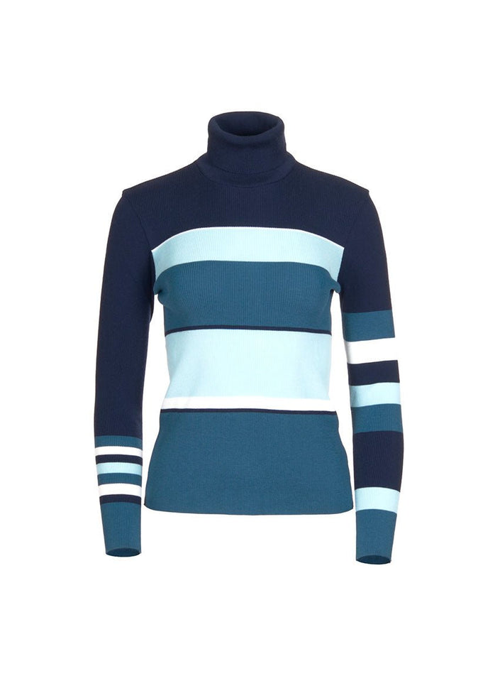 Pull Anémone multicolore rayé bleu