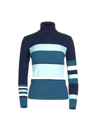 Pull Anémone multicolore rayé bleu