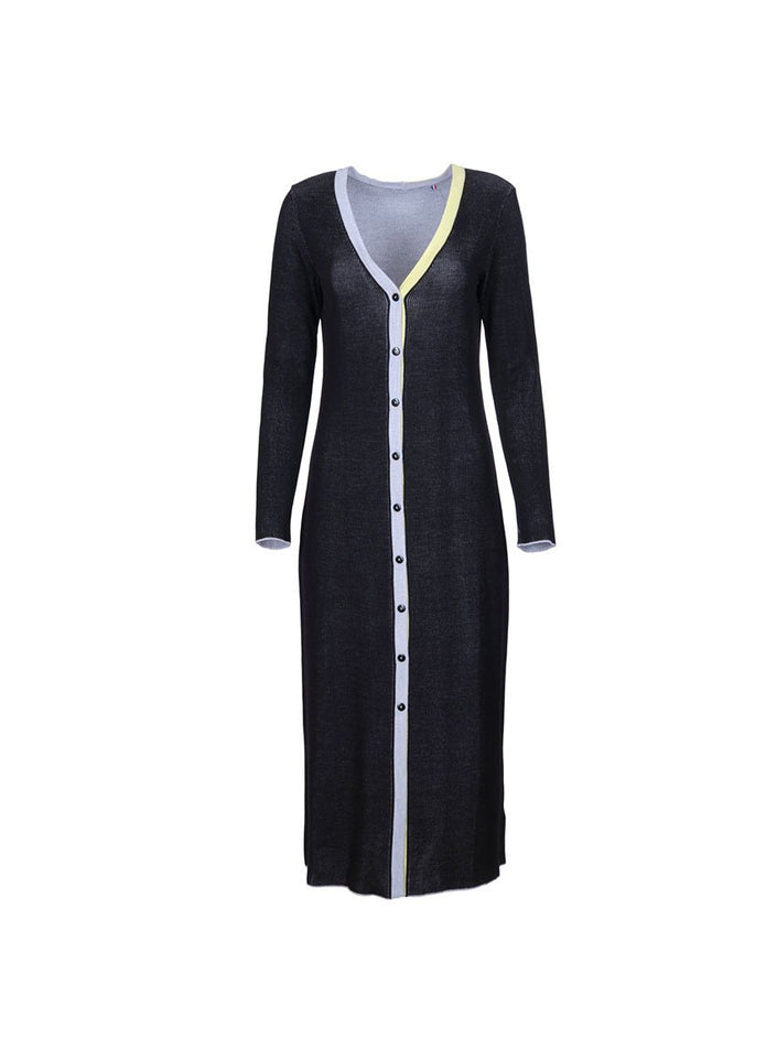 Robe Anaïg noir de face en studio