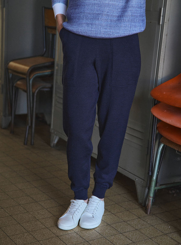 joggpant adrienne bleu marine style sport chic