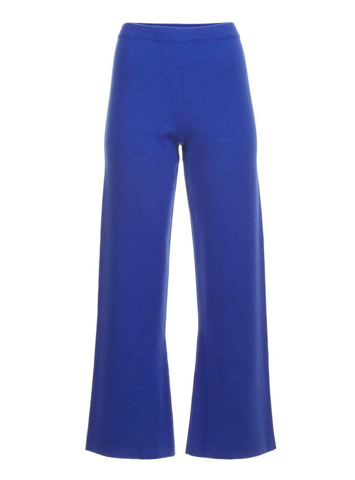 Pantalon Alexia en maille point de rome bleu électrique