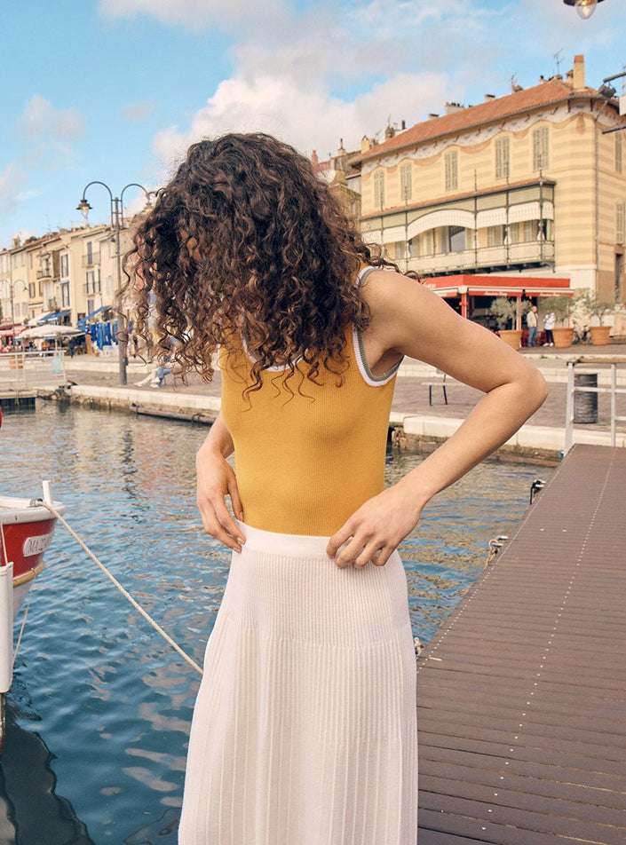 jupe longue blanche jupe alexandra blanc naturel