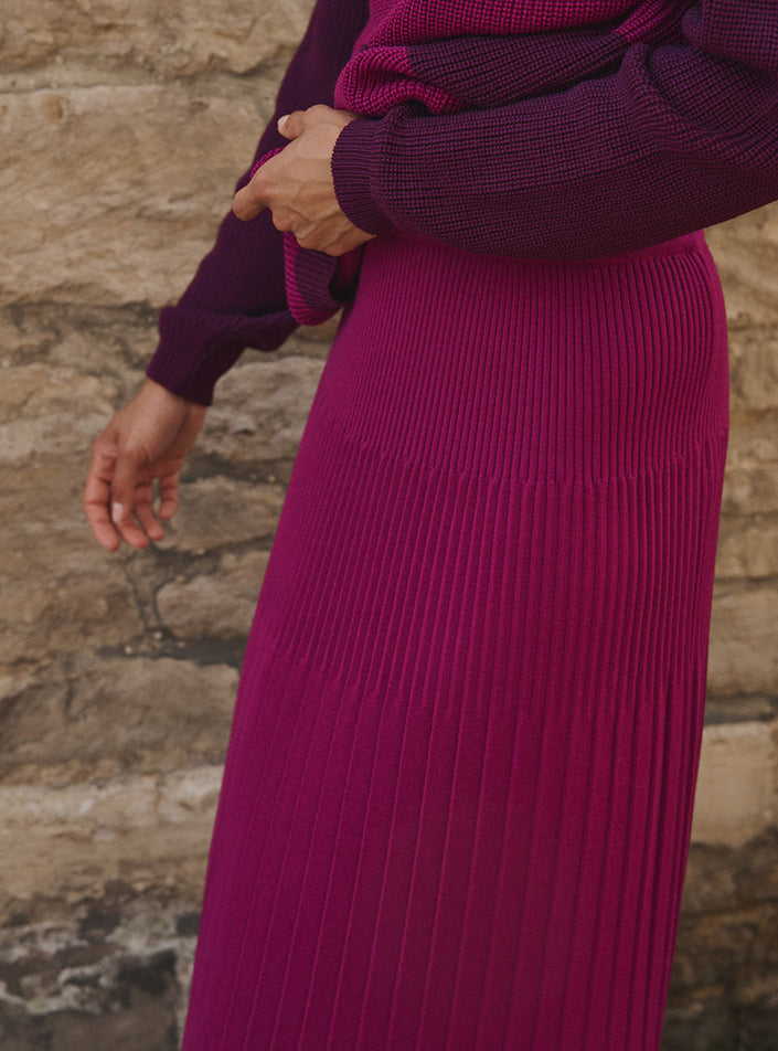 jupe alexandra violet améthyste style féminin contemporain