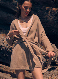 gilet axelle beige femme en laine