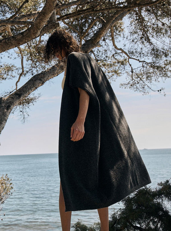 gilet astrid gris anthracite volume généreux