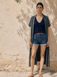 gilet gris anthracite femme gilet astrid gris anthracite de face