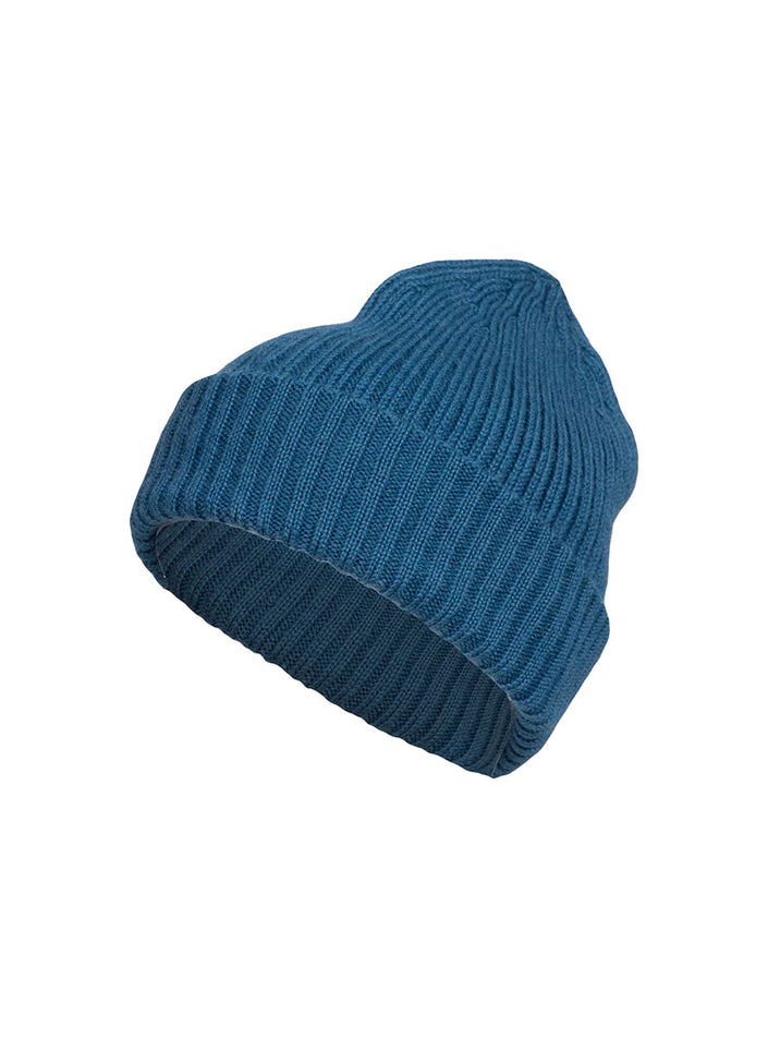 Vue studio du bonnet ambre bleu vert