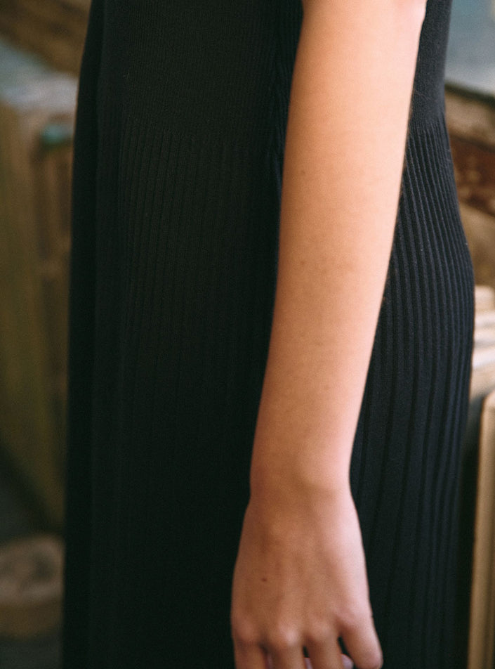 robe polo maille femme robe bess noir cendre