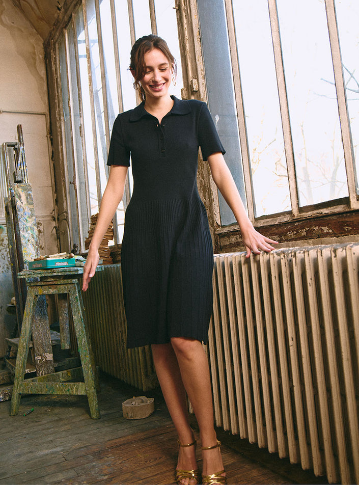 robe bess noir cendre esprit casual chic