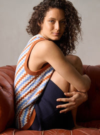 pull betty bleu aster texture tricot premium