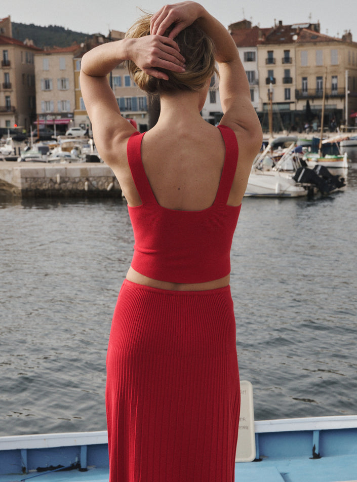 brassière brigitte rouge lipstick top rouge lipstick effet croisé structuré