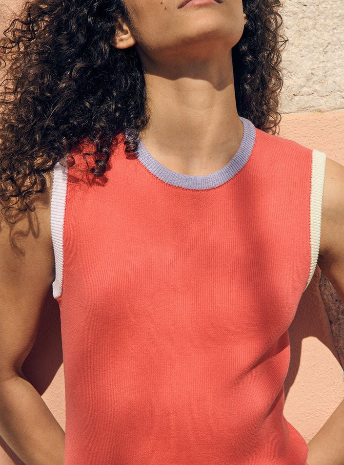 structure homogène sur robe béatrice rose pastèque