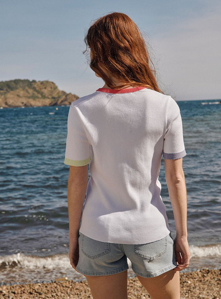 Top Bastienne blanc style épuré