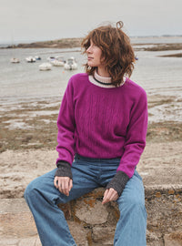 pull Anna rose violine collaboration LAFRANÇAISE x iCode
