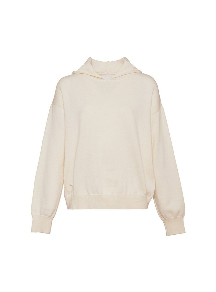 Pull Claude blanc naturel vue studio