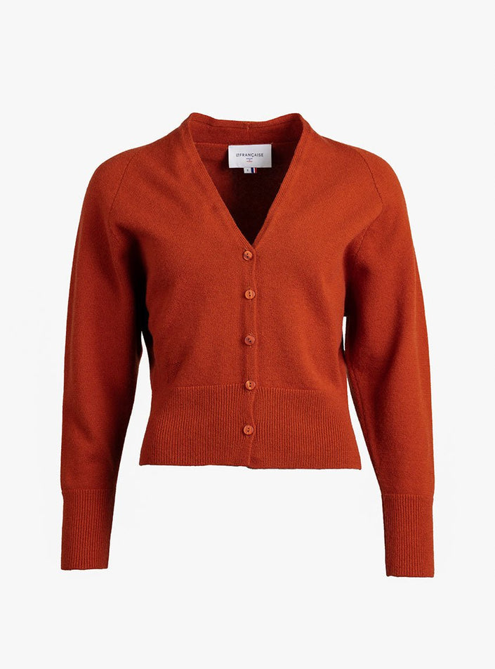 Gilet Carole marron noisette vue studio