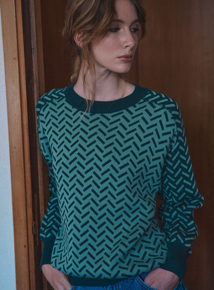 Essentiel graphique du vestiaire en vert sauge