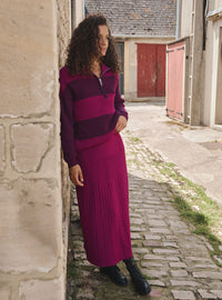 pull claudia violet digital coupe légèrement oversize