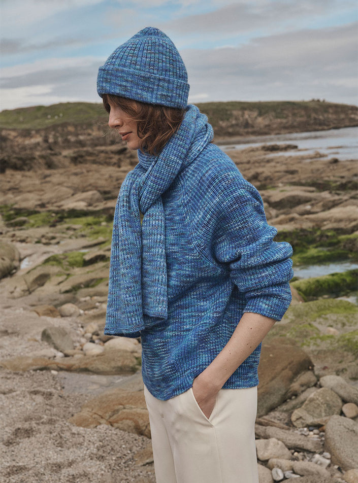 Pull Clara avec écharpe Camelia et bonnet Chantal