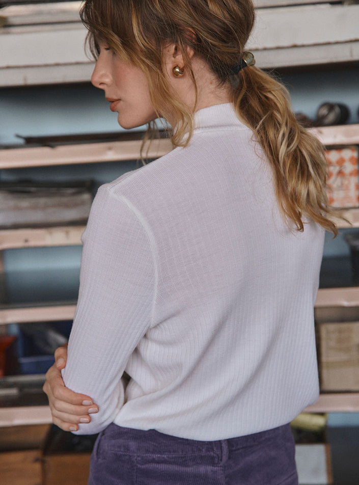 pull camille blanc naturel pull seconde peau blanc élégant