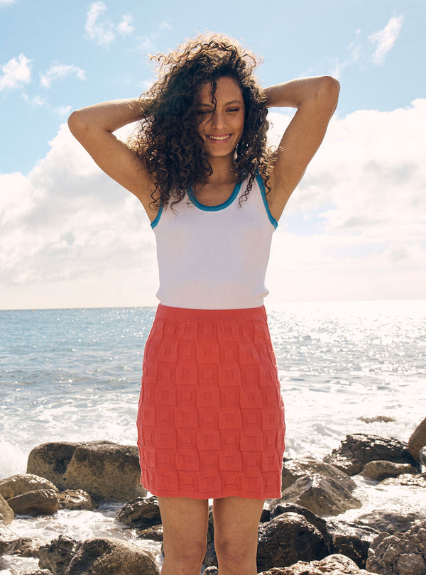 top deborah blanc coupe structurée féminine