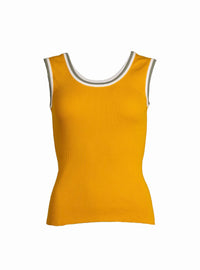 Top Déborah jaune safran vue studio
