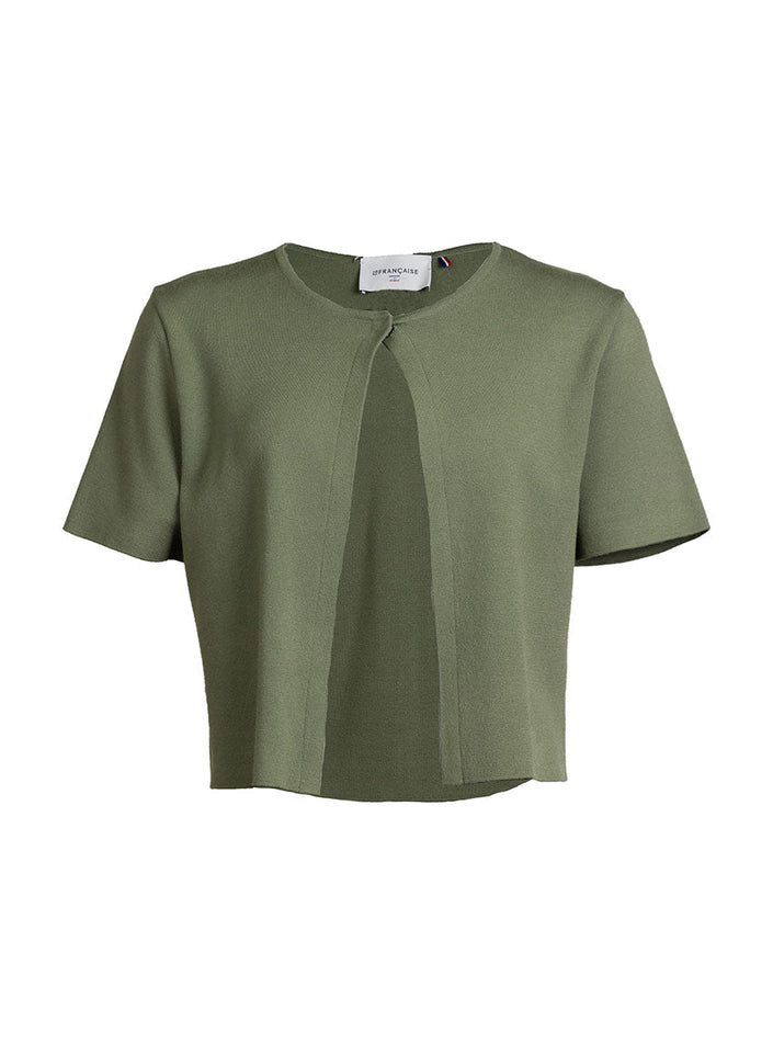 Cardigan Diane vert kaki vue studio