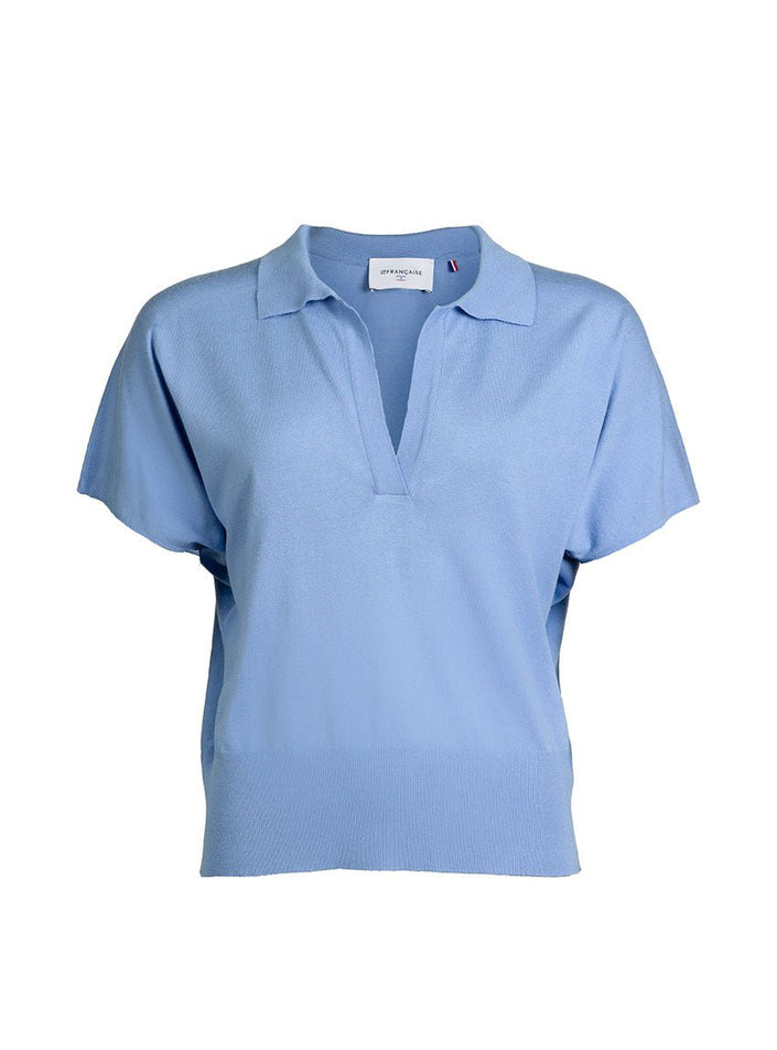 Polo Delphine bleu aster clair vue studio