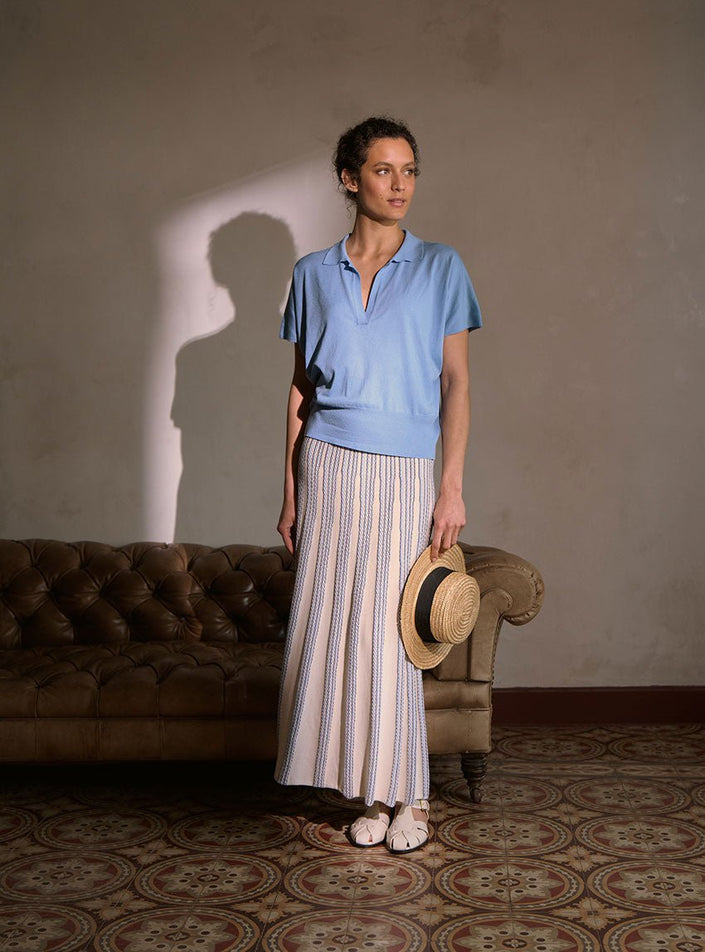 Maille claire au tombé naturel