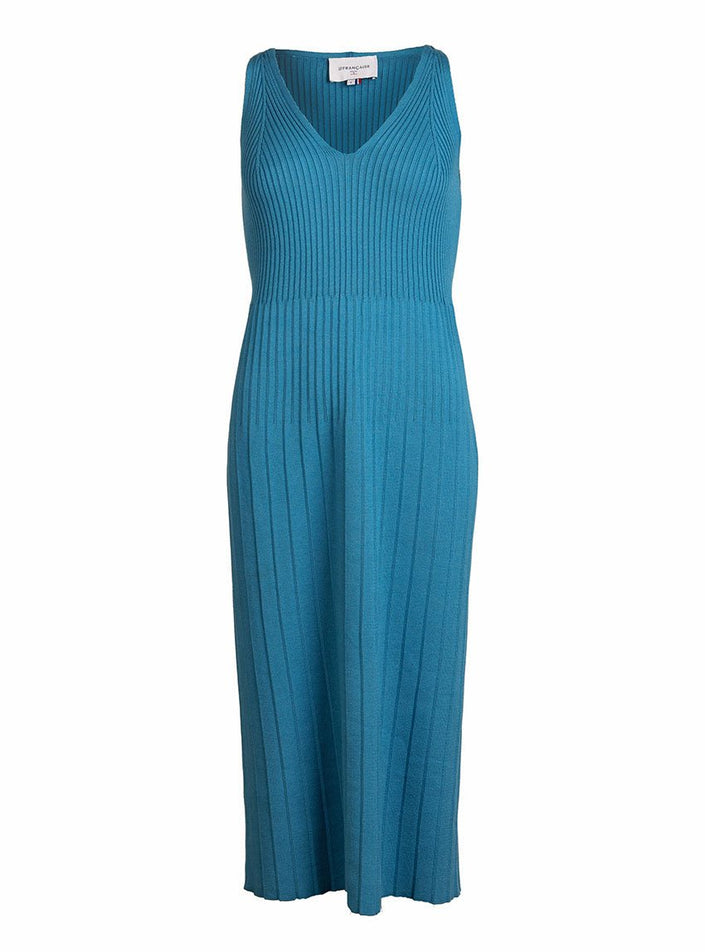 robe diana bleu bermudes en maille tricotée élégante