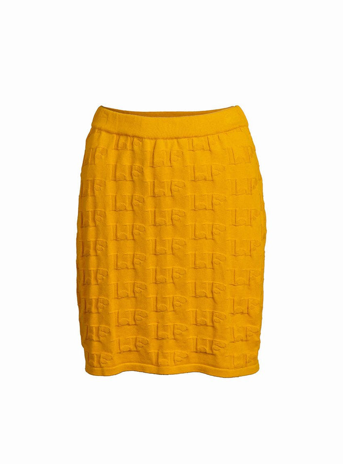 Jupe Domitille jaune safran vue studio