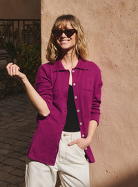 chemise eleonore violet digital chemise femme violet digital poches plaquées