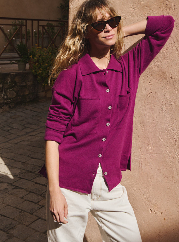 chemise eleonore violet digital chemise femme violet digital style moderne