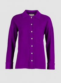 Chemise éléonore violet digital laine et cachemire photo studio