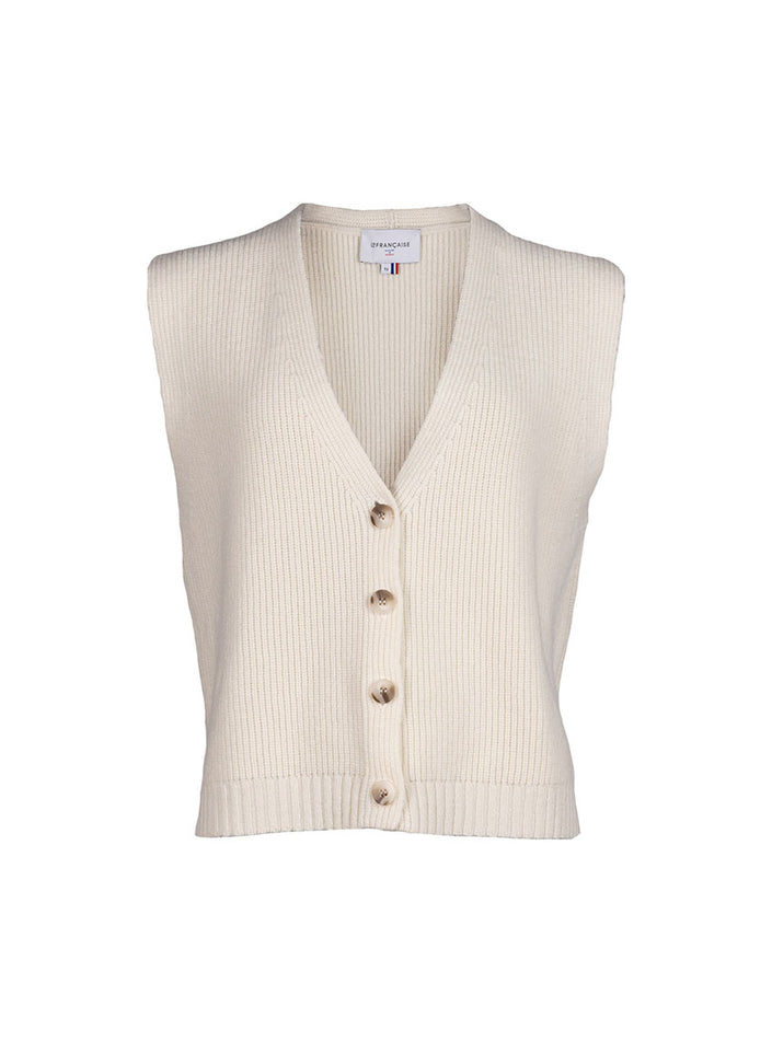 gilet estelle blanc vue studio