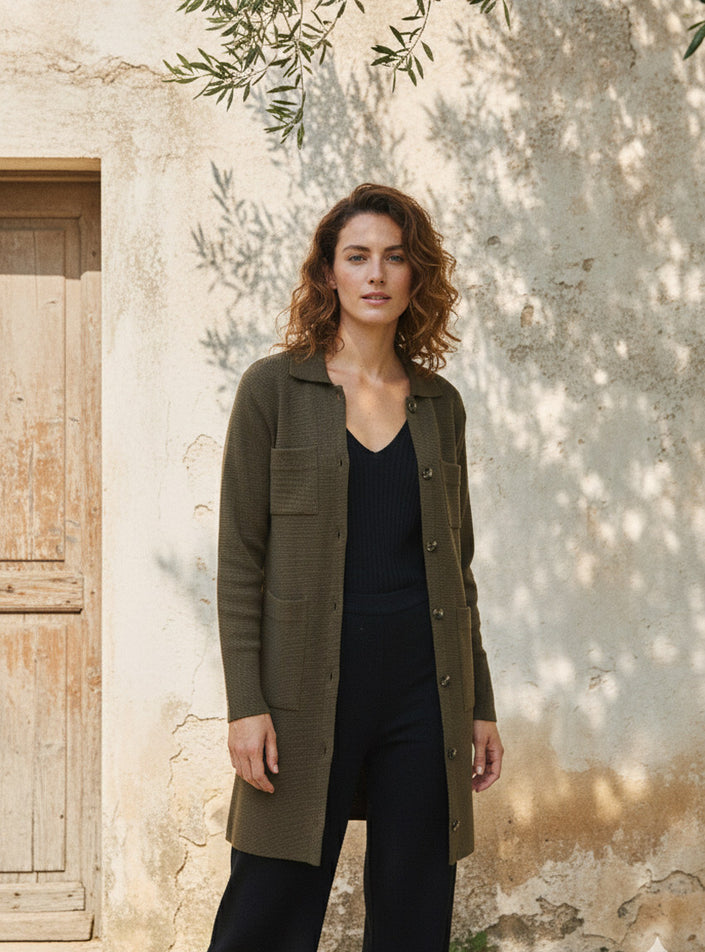 Robe-veste-elise-vert-kaki