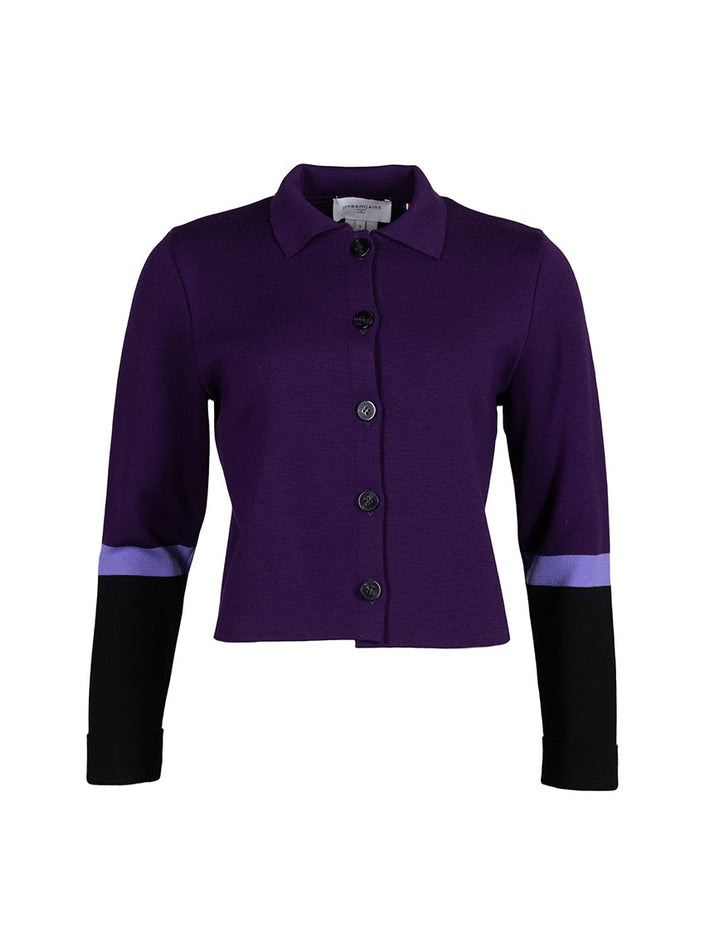 veste emmanuelle violet encrier vue studio