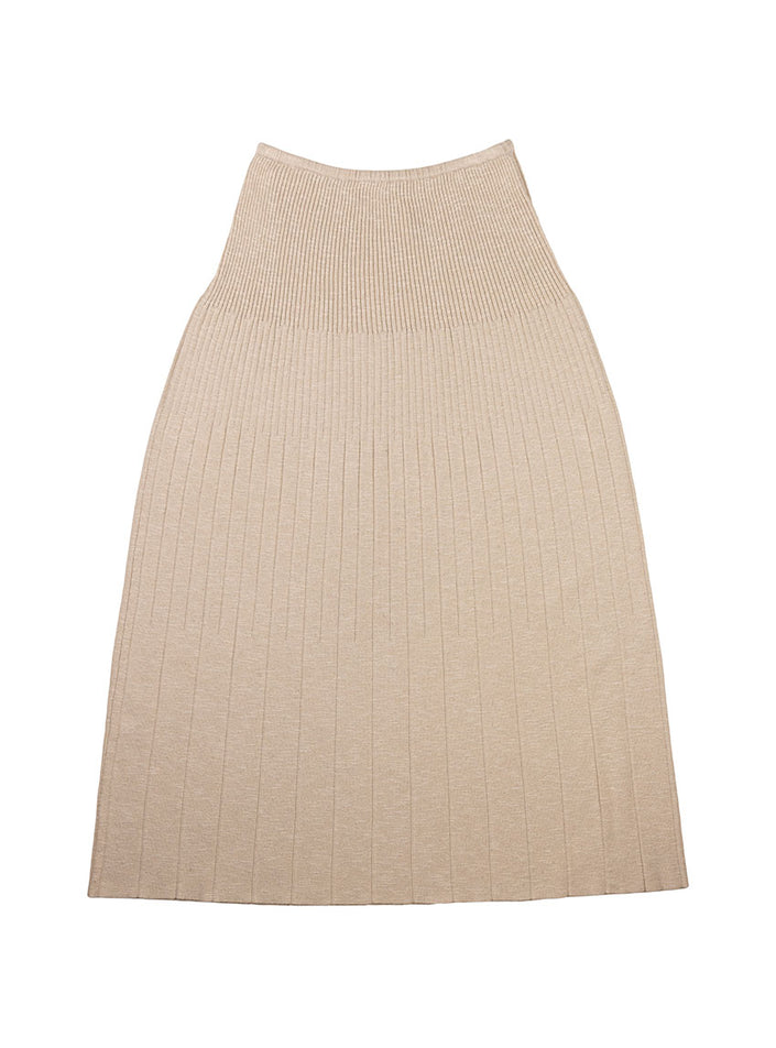 jupe frédérique beige naturel vue studio