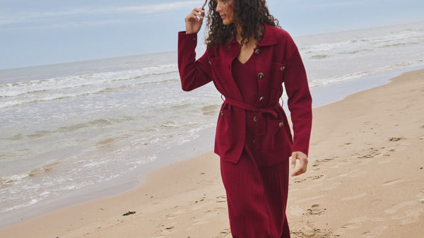 bannière lookbook veste ella rouge bourgogne